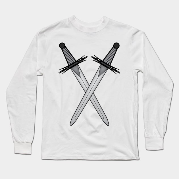 Crossed swords symbol - Masonic symbol of Master of Ceremonies for Blue Lodge Freemasonry Long Sleeve T-Shirt by NxtArt